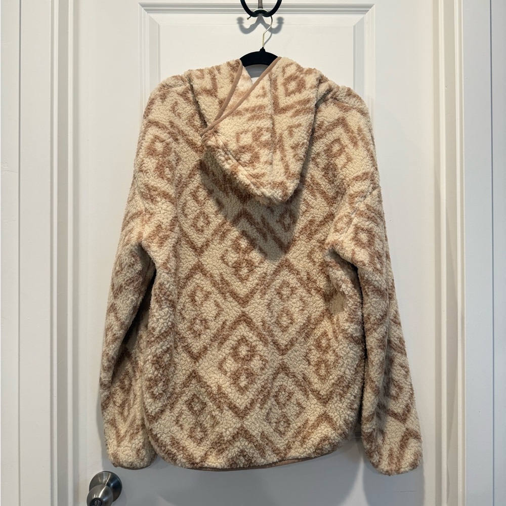 Cozy Cream and Brown Teddy Jacket - Picture 2 of 2